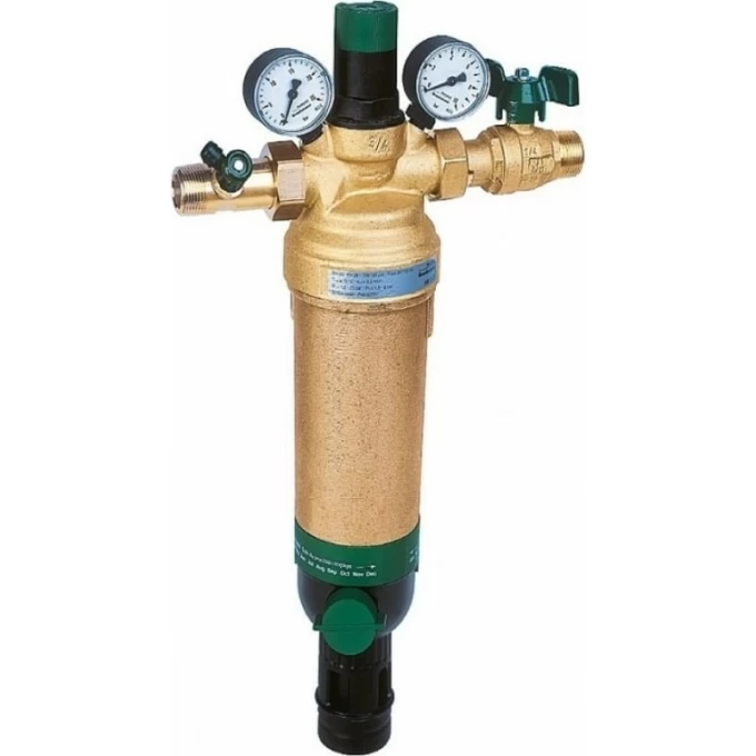 Комбинированный фильтр с редуктором, обратным клапаном и запорным вентилем HONEYWELL BRAUKMANN HS10S-1AAM сетка 100 на горячую воду HS10S-1AAM