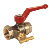 Шаровой клапан, BVR-D, резьбовой, латунный, рукоятка, диаметр DN 25 мм, давление PN 40 бар, производительность Kvs 39,00 куб.м/ч, Danfoss