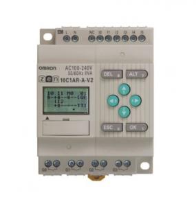 ZEN-20C1AR-A-V2, Программируемое реле ZEN, питание 100-240В~, 12 вх. 220В~, 8 вых. (реле), ЖК-дисплей, часы, календарь, возм. расширение