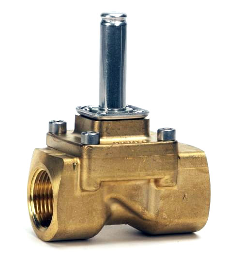 Клапан соленоидный, EV250В 12ВD, Ду 10 мм, G 1/2 , НЗ, без катушки , латунь, Ру 10 бар, Danfoss