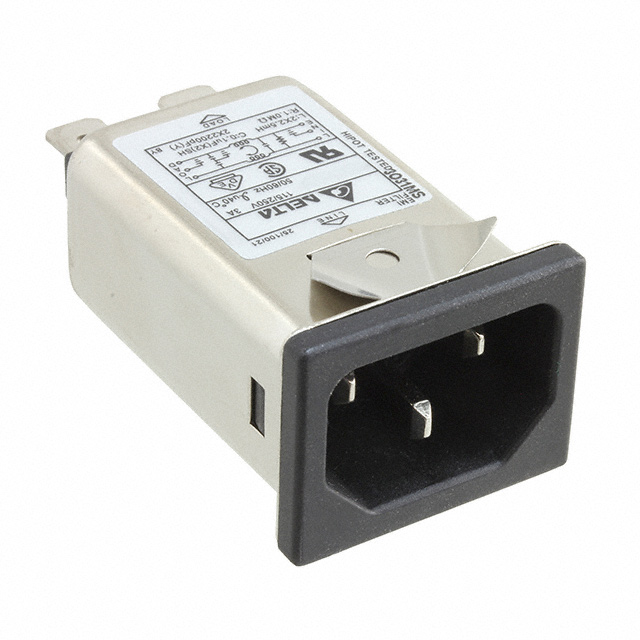 Розетка питания IEC320-C14 панельная с защитой от короткого замыкания