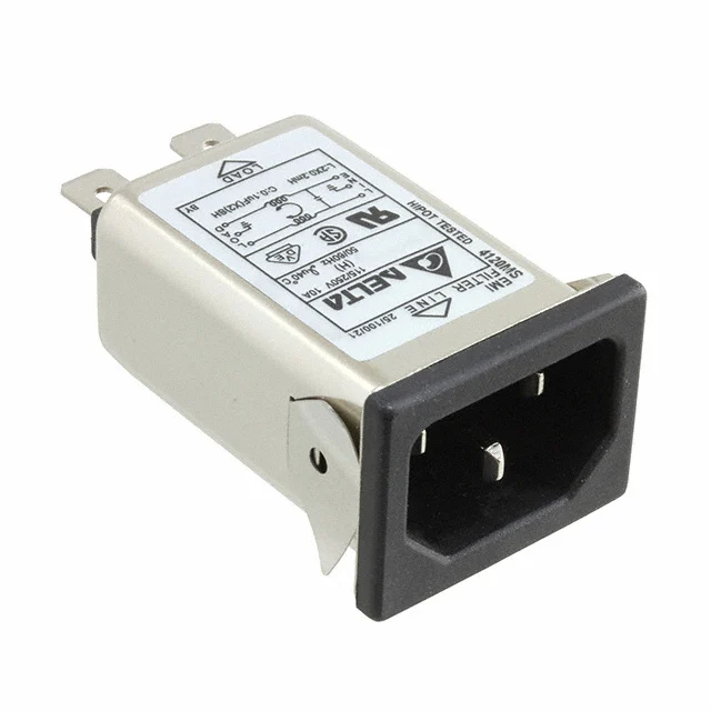 Розетка питания Delta Electronics PWR ENT RCPT IEC320-C14 PANEL QC