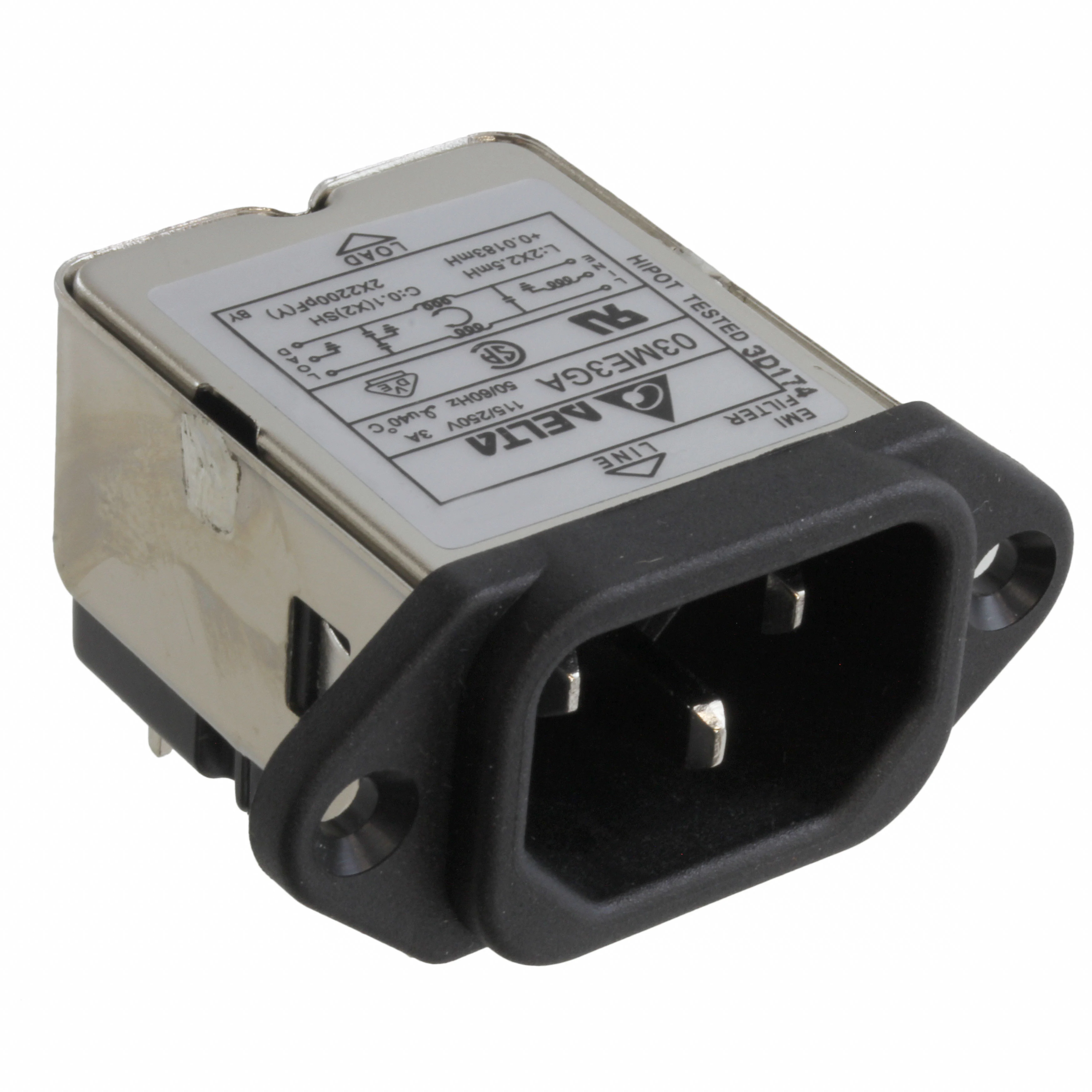Розетка IEC320-C14 Delta Electronics 03ME3GA